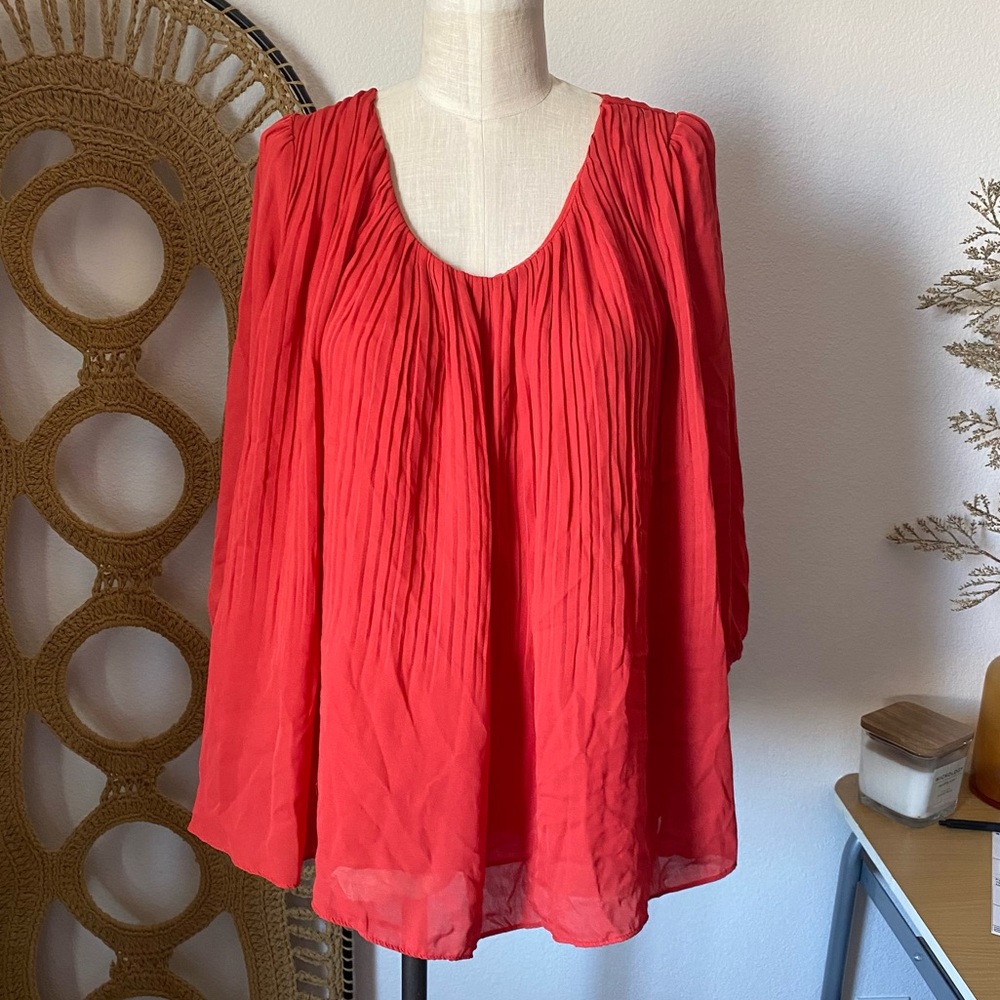 Anthropologie Maeve Orange Top